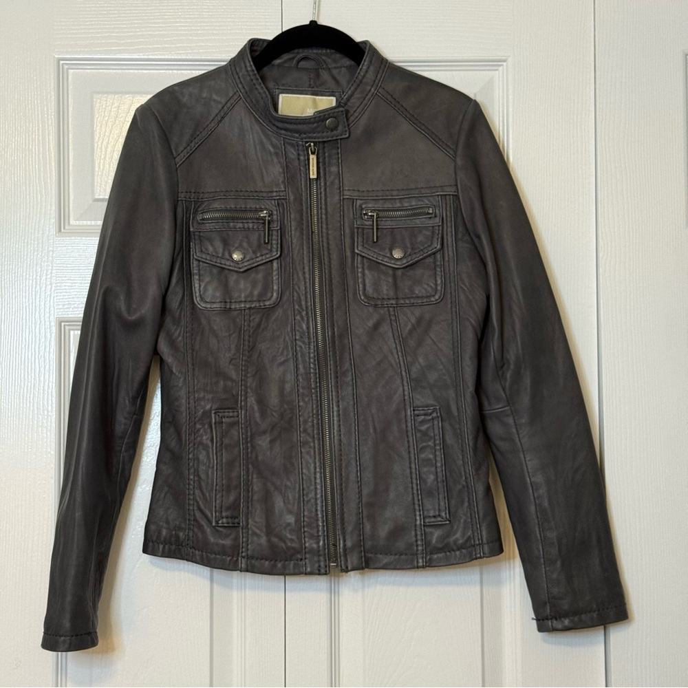 Michael Kors Women’s Stylish Black Leather Jacket